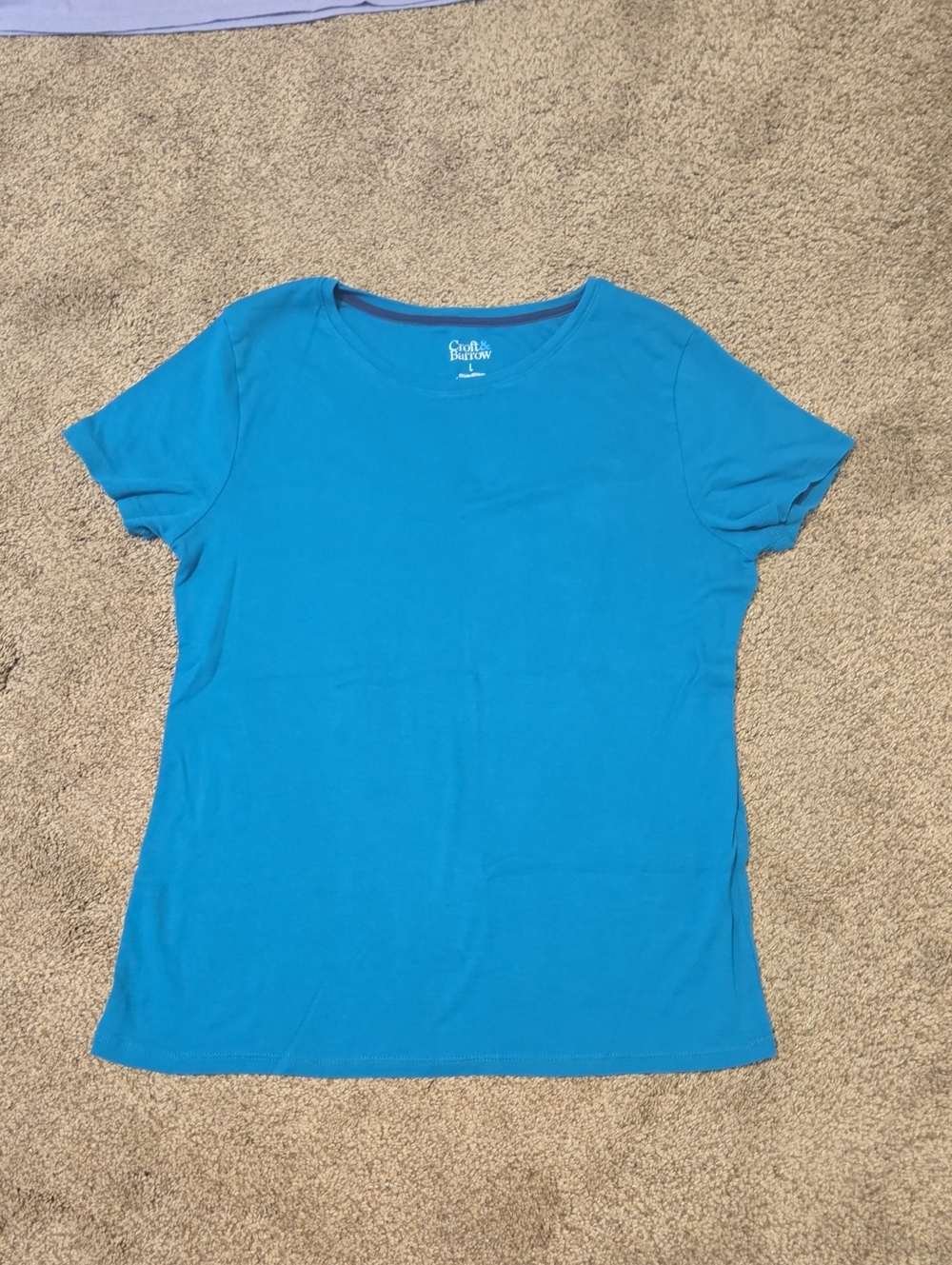 croft & barrow Women's Teal Blue Short Sleeve Tee